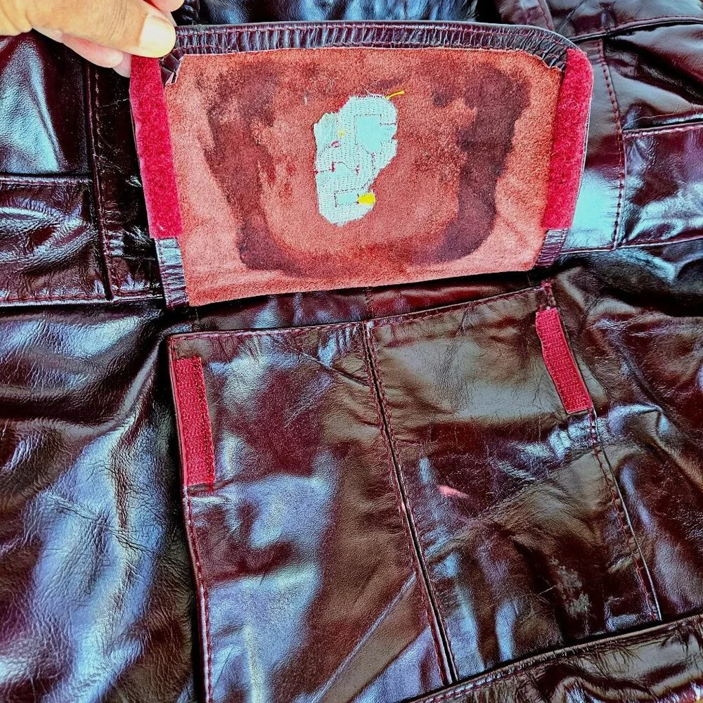 USC Trojans Vintage Patchwork Maroon Leather Duffel 22